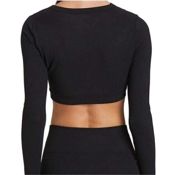 N:Philanthropy Roxbury Black Cutout Long Sleeve Crop Top XS - Picture 3 of 11